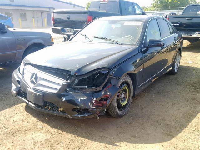 WDDGF4HB4CR217843 - 2012 MERCEDES-BENZ C 250 BLACK photo 2