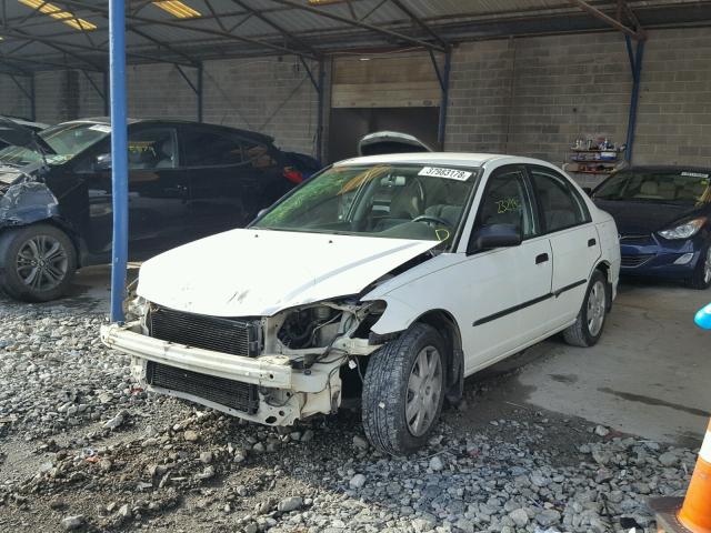 1HGES16324L003785 - 2004 HONDA CIVIC DX V WHITE photo 2