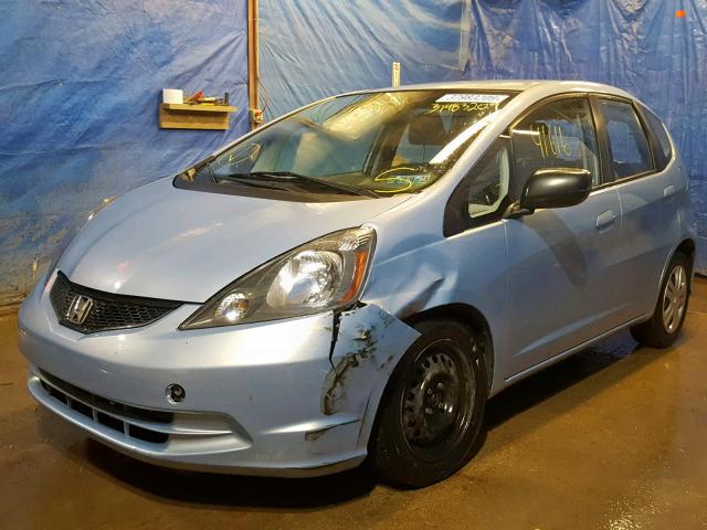 JHMGE8H29AC010562 - 2010 HONDA FIT BLUE photo 2