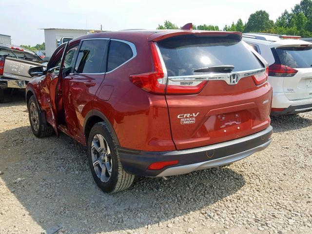 2HKRW2H83HH671396 - 2017 HONDA CR-V EXL RED photo 3