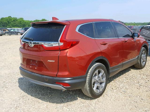 2HKRW2H83HH671396 - 2017 HONDA CR-V EXL RED photo 4