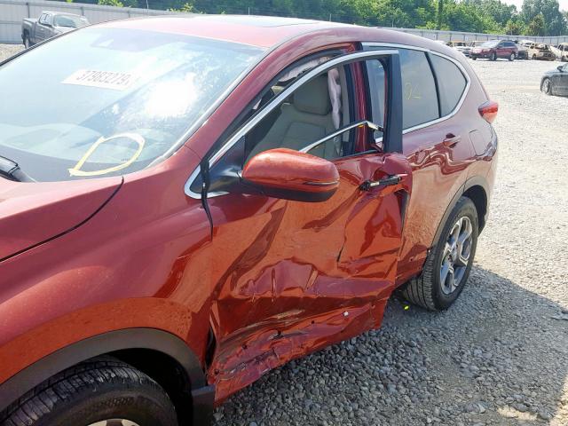 2HKRW2H83HH671396 - 2017 HONDA CR-V EXL RED photo 9