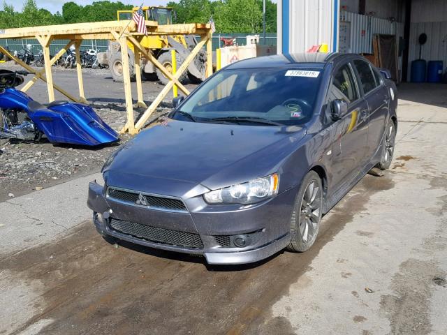 JA32U8FW8BU000460 - 2011 MITSUBISHI LANCER GTS GRAY photo 2