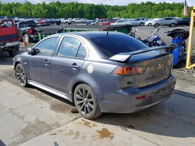 JA32U8FW8BU000460 - 2011 MITSUBISHI LANCER GTS GRAY photo 3