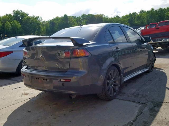 JA32U8FW8BU000460 - 2011 MITSUBISHI LANCER GTS GRAY photo 4