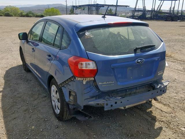 JF1GPAA63E9296756 - 2014 SUBARU IMPREZA BLUE photo 3