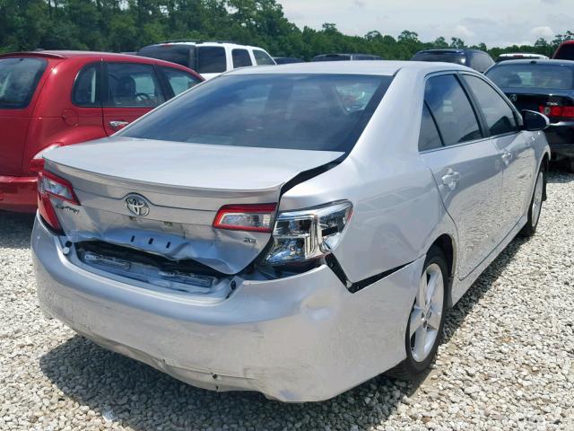 4T1BF1FK1CU014925 - 2012 TOYOTA CAMRY BASE SILVER photo 4