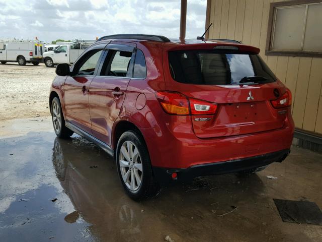 4A4AP4AU7DE009840 - 2013 MITSUBISHI OUTLANDER RED photo 3