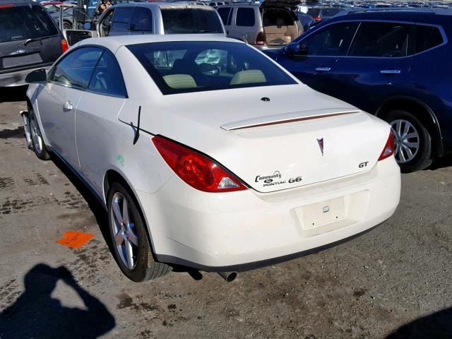 1G2ZH36NX84286016 - 2008 PONTIAC G6 GT WHITE photo 3