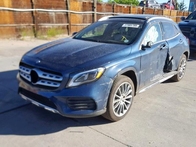 WDCTG4GB7KJ611318 - 2019 MERCEDES-BENZ GLA 250 4M BLUE photo 2