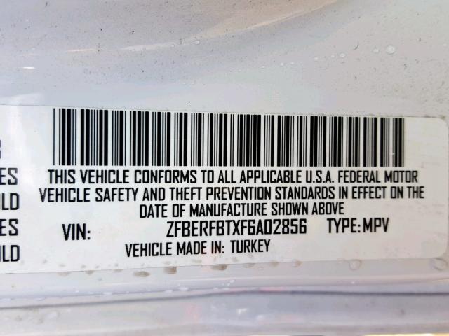 ZFBERFBTXF6A02856 - 2015 RAM PROMASTER 白色 照片 10