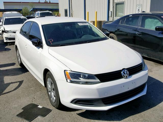 3VW2K7AJ6EM384256 - 2014 VOLKSWAGEN JETTA BASE WHITE photo 1