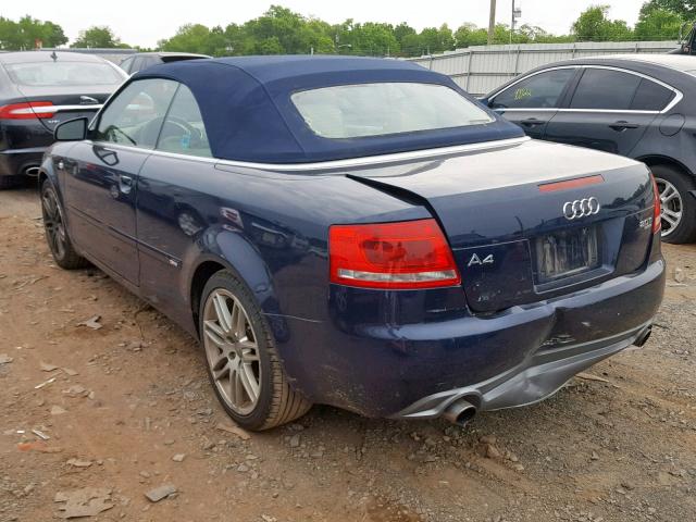 WAUDF48HX9K009725 - 2009 AUDI A4 2.0T CA BLUE photo 3