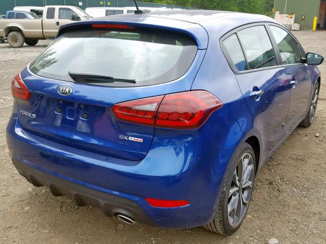 3KPFN5A32HE127031 - 2017 KIA FORTE EX BLUE photo 4