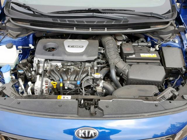 3KPFN5A32HE127031 - 2017 KIA FORTE EX BLUE photo 7