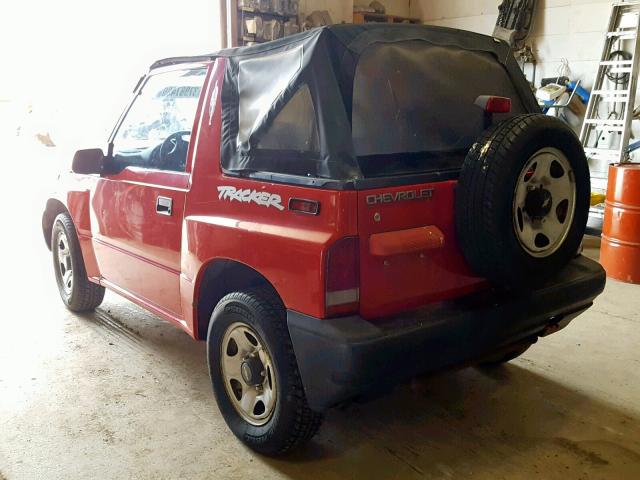 2CNBE1864W6924851 - 1998 CHEVROLET TRACKER RED photo 3