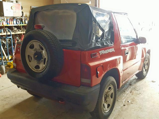 2CNBE1864W6924851 - 1998 CHEVROLET TRACKER RED photo 4