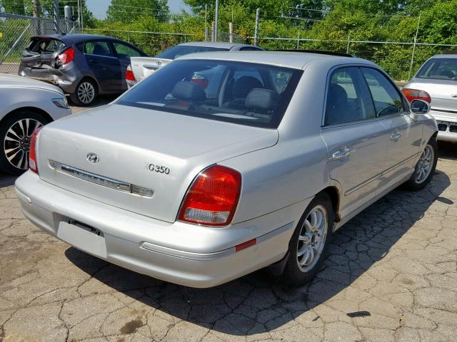 KMHFU45E22A229900 - 2002 HYUNDAI XG 350 SILVER photo 4