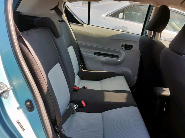 JTDKDTB34E1084041 - 2014 TOYOTA PRIUS C BLUE photo 6