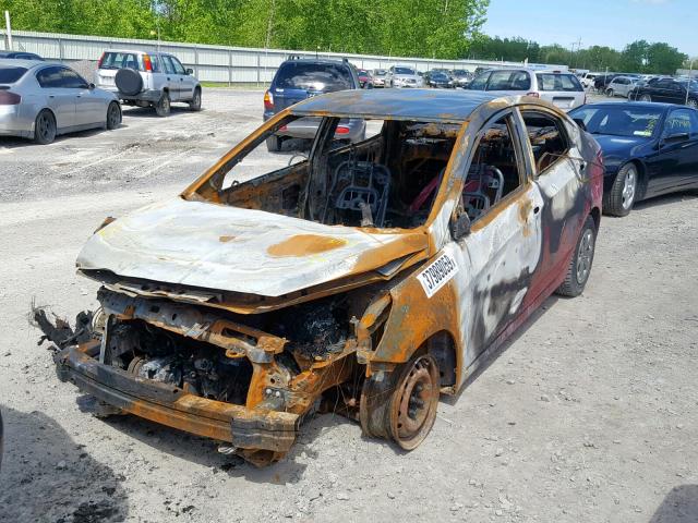 KMHCT4AE1DU586255 - 2013 HYUNDAI ACCENT GLS BURN photo 2