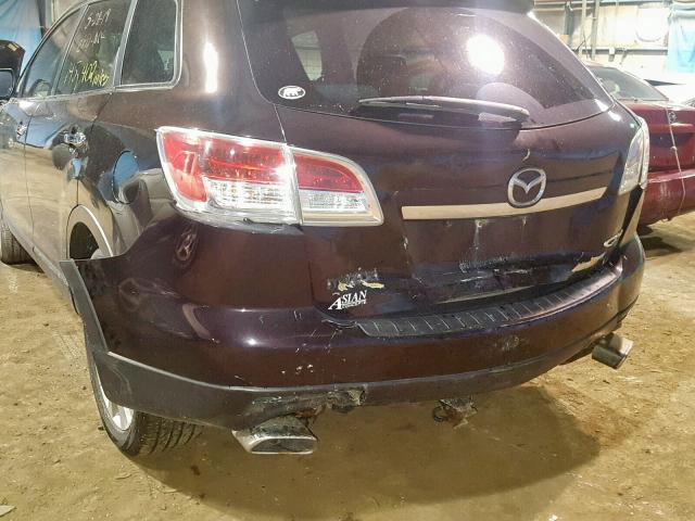 JM3TB38A180148425 - 2008 MAZDA CX-9 BURGUNDY photo 9