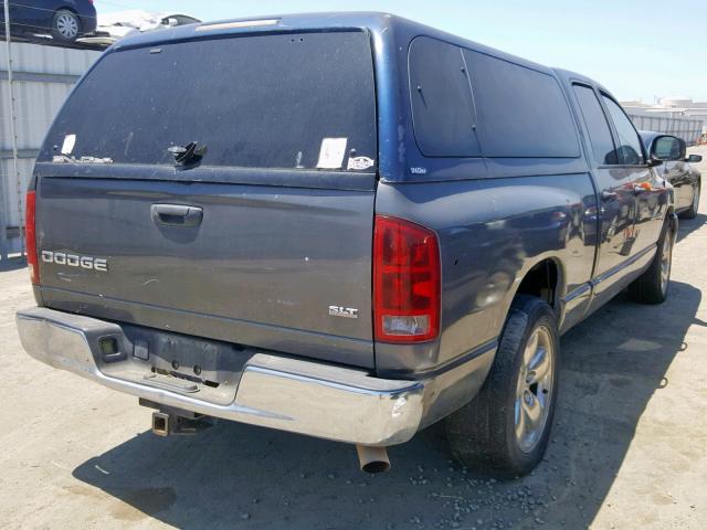 1D7HA18N74S550432 - 2004 DODGE RAM 1500 S GRAY photo 4