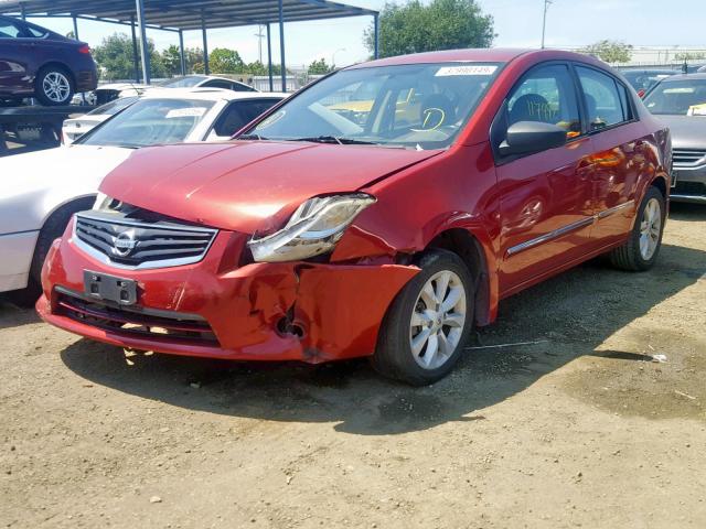 3N1AB6AP3AL627019 - 2010 NISSAN SENTRA 2.0 BURGUNDY photo 2