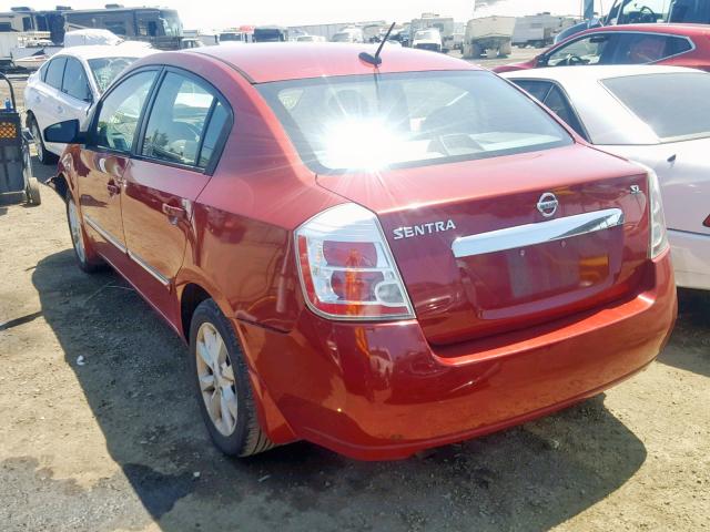 3N1AB6AP3AL627019 - 2010 NISSAN SENTRA 2.0 BURGUNDY photo 3