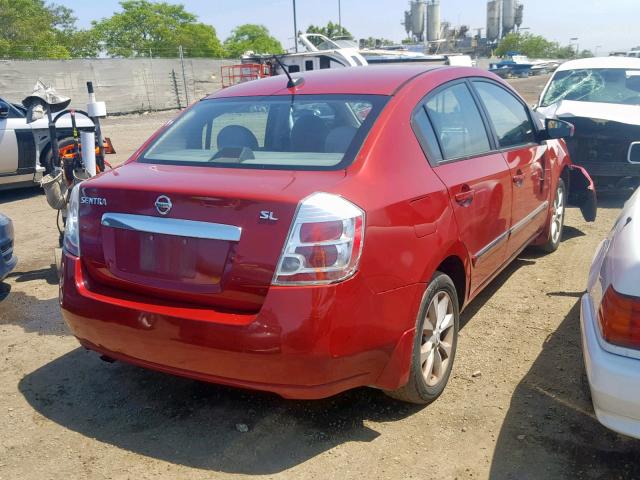 3N1AB6AP3AL627019 - 2010 NISSAN SENTRA 2.0 BURGUNDY photo 4