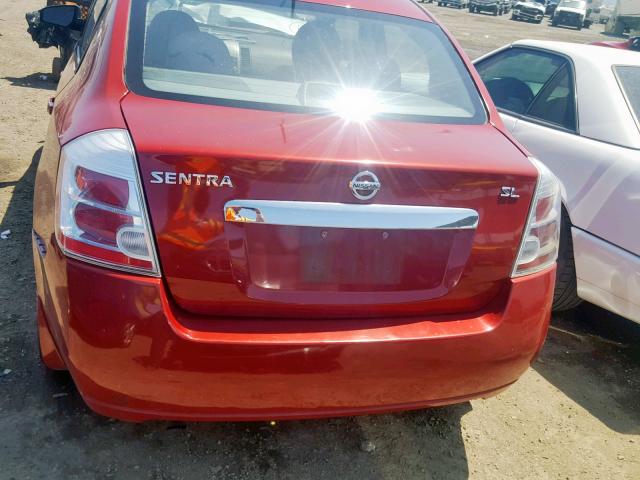 3N1AB6AP3AL627019 - 2010 NISSAN SENTRA 2.0 BURGUNDY photo 9