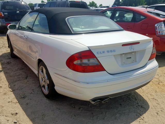 WDBTK72F37T080449 - 2007 MERCEDES-BENZ CLK 550 WHITE photo 3