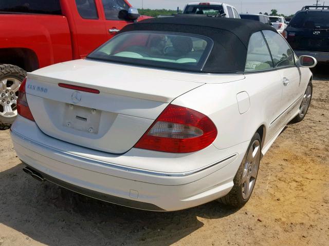 WDBTK72F37T080449 - 2007 MERCEDES-BENZ CLK 550 WHITE photo 4