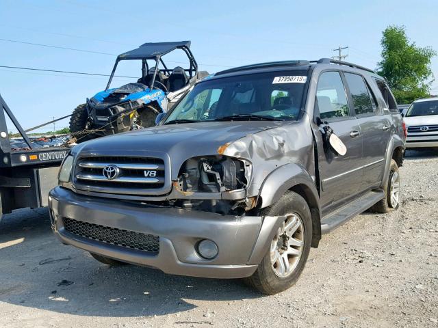 5TDBT48A13S153721 - 2003 TOYOTA SEQUOIA LI GRAY photo 2