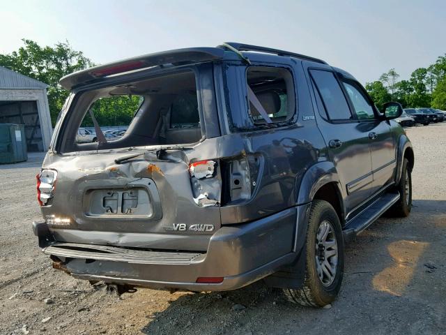 5TDBT48A13S153721 - 2003 TOYOTA SEQUOIA LI GRAY photo 4