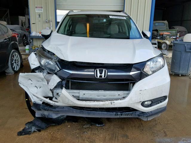 3CZRU6H77GM700244 - 2016 HONDA HR-V EXL WHITE photo 9