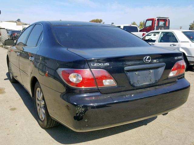 JTHBF30G125022034 - 2002 LEXUS ES 300 BLACK photo 3