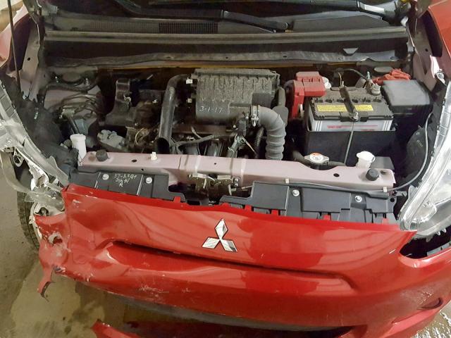 ML32A3HJ9FH003982 - 2015 MITSUBISHI MIRAGE DE RED photo 7