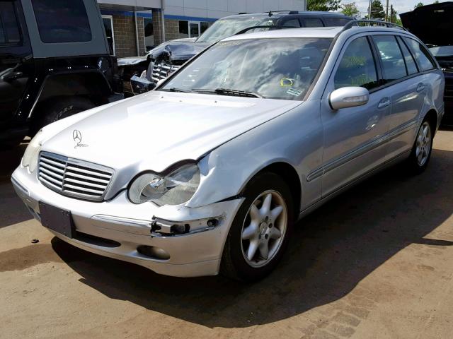 WDBRH81J84F494423 - 2004 MERCEDES-BENZ C 240 SPOR SILVER photo 2