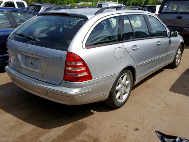 WDBRH81J84F494423 - 2004 MERCEDES-BENZ C 240 SPOR SILVER photo 4