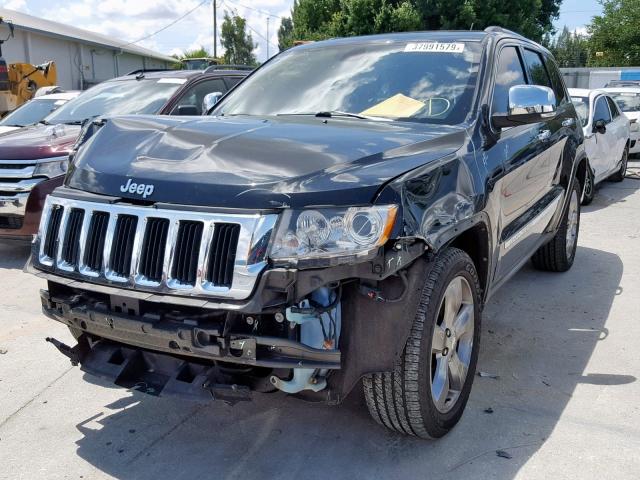 1J4RR5GT4BC642291 - 2011 JEEP GRAND CHER BLACK photo 2