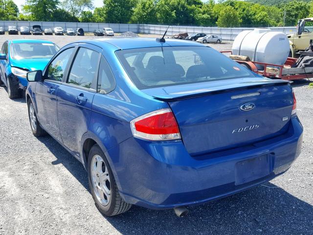 1FAHP36N49W203248 - 2009 FORD FOCUS SES BLUE photo 3