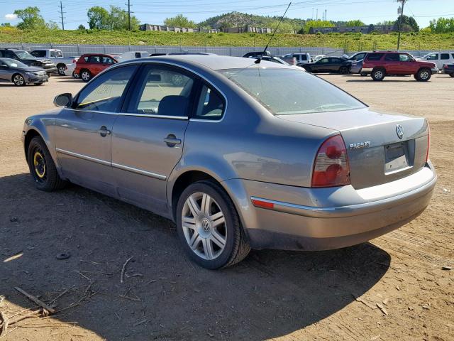 WVWAD63B95P029018 - 2005 VOLKSWAGEN PASSAT GLS GRAY photo 3