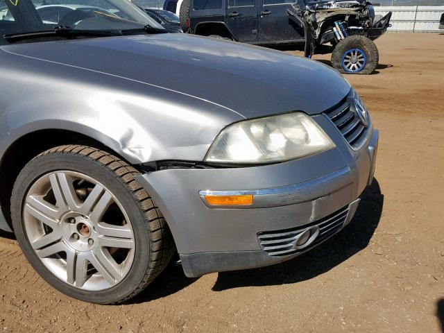 WVWAD63B95P029018 - 2005 VOLKSWAGEN PASSAT GLS GRAY photo 9