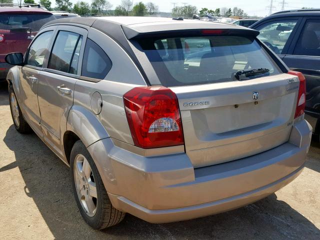 1B3HB48A39D212707 - 2009 DODGE CALIBER SX TAN photo 3