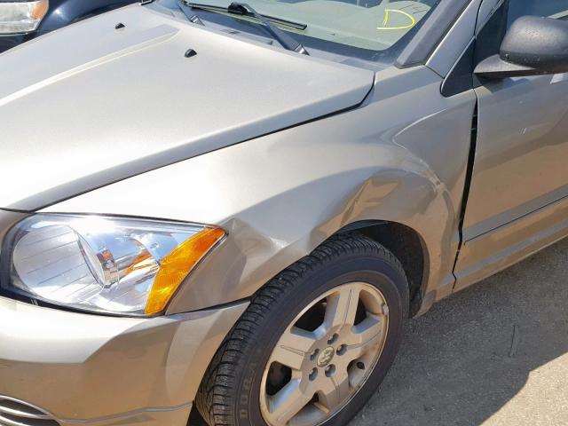 1B3HB48A39D212707 - 2009 DODGE CALIBER SX TAN photo 9