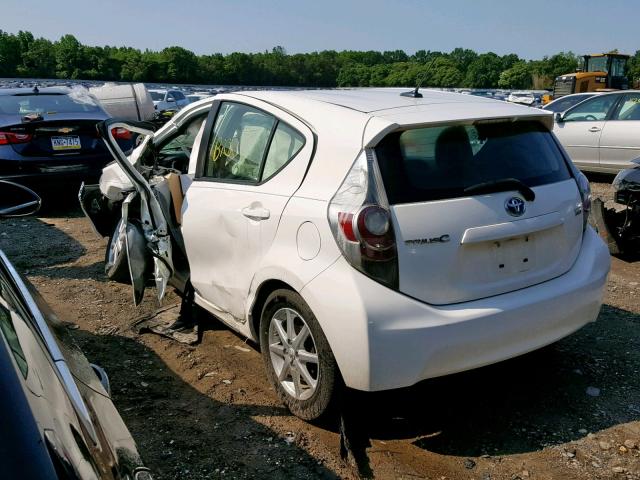 JTDKDTB36C1017888 - 2012 TOYOTA PRIUS C WHITE photo 3