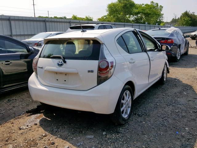 JTDKDTB36C1017888 - 2012 TOYOTA PRIUS C WHITE photo 4