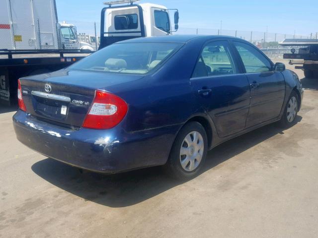 4T1BE32K53U217496 - 2003 TOYOTA CAMRY LE BLUE photo 4