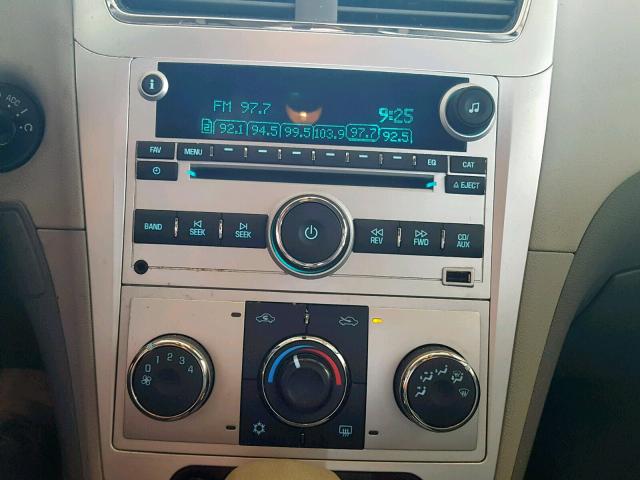 1G1ZC5E03CF296520 - 2012 CHEVROLET MALIBU 1LT WHITE photo 9