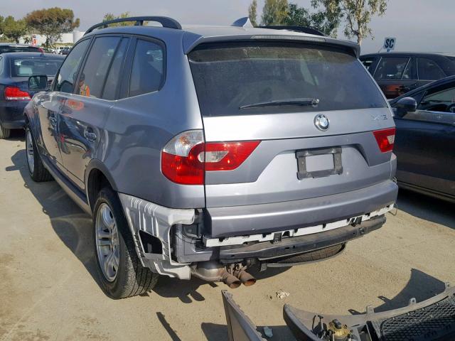 WBXPA934X6WG82315 - 2006 BMW X3 3.0I CHARCOAL photo 3